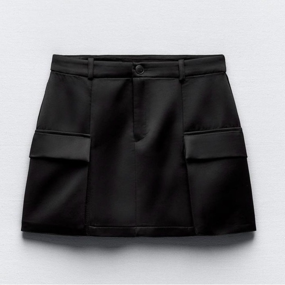 ZARA SATIN EFFECT CARGO MINI